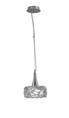Netlighting Unisex Silver O2 Ceiling Pendant 1 Light E27 Polished Chrome In Large - Image 3