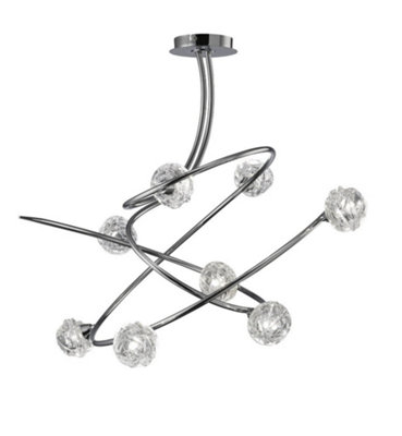 B&Q -  Luminosa Maremagnum Semi Flush Ceiling 8 Light G9Polished Chrome