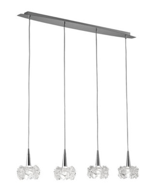 B&Q -  Luminosa Artic Ceiling Pendant 4 Light G9 LinePolished Chrome