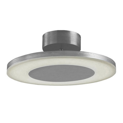 Luminosa Lighting Luminosa Hemisferic Ceiling 1 X 28W Led Round 3000K1800LmSatin Aluminium / Frosted Acrylic3Yrs Warranty from B&Q