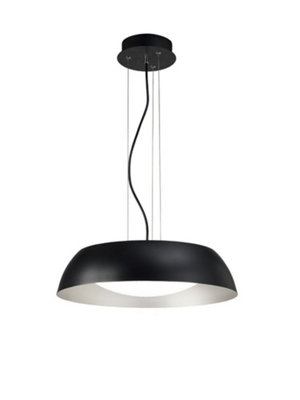 Argenta Pendant Small 18W LED 3000K 1800lm Matt Black/Silver/White Acrylic Mantra - Image 4