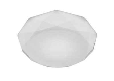 B&Q -  Luminosa Diamante Flush Ceiling 30W Led 3000K3000LmWhite Acrylic