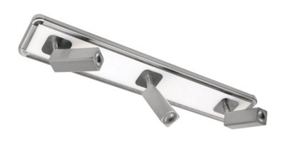 Luminosa Lighting Luminosa Ibiza Spotlight 3 Head With Backlit Light 30W Led Satin Nickel 4000K2200Lm, from B&Q