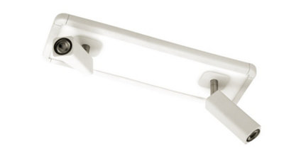 Luminosa Lighting Luminosa Ibiza Spotlight 2 Head With Backlit Light 2X5W+10W Led White1500Lm4000K from B&Q