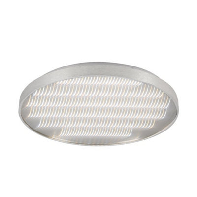 B&Q -  Luminosa Fusion Flush Ceiling Light 58Cm Round 50W Led 3000K + 6000K3120LmAluminiumAcrylic