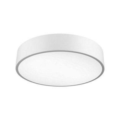 B&Q -  Luminosa Fusion Flush Ceiling 60Cm Round3000Lm50W Led 4000K WhiteAcrylic