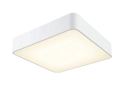 B&Q -  Luminosa Fusion Flush Ceiling 40Cm Square2100Lm35W Led 4000K WhiteAcrylic
