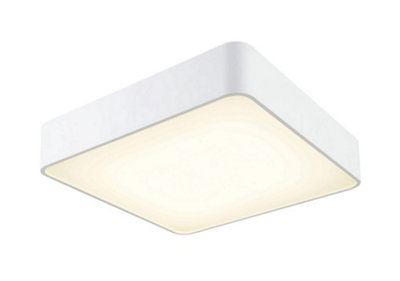 B&Q -  Luminosa Fusion Flush Ceiling 60Cm Square4800Lm80W Led 4000K WhiteAcrylic