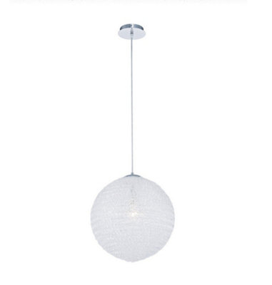 B&Q -  Luminosa Fusion Globe Ceiling Pendant 40Cm Round 1 X E27Chrome