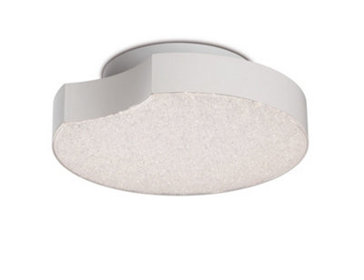 Lunas Flush Ceiling/Wall Light 25cm Diameter 14W LED 3000K 720lm White Mantra - Image 4