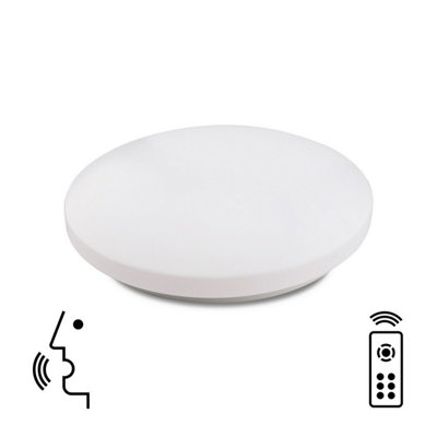 Luminosa Lighting Luminosa Zero Smart Ceiling40W Led3000-5000K Tuneable White2400LmRemote ControlWhite3Yrs Warranty from B&Q