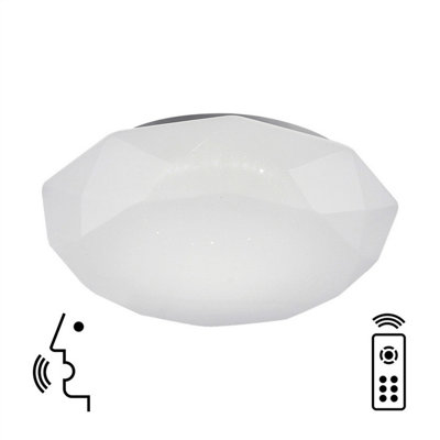 Luminosa Lighting Luminosa Diamante Smart Ceiling56W Led3000-5000K Tuneable White4000LmRemote ControlAppVoice ControlWhite from B&Q