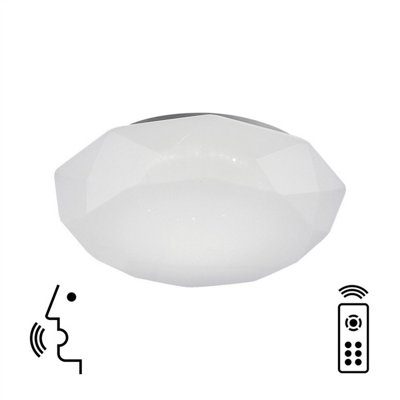 Luminosa Lighting Luminosa Diamante Smart Ceiling40W Led3000-5000K Tuneable White2600LmRemote ControlAppVoice ControlWhite from B&Q