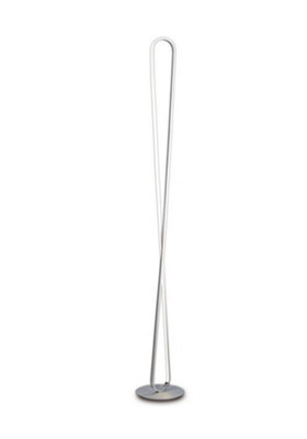 Bucle Floor Lamp 50W LED 3000K 4300lm Dimmable Silver/Polished Chrome// Frosted Acrylic Mantra - Image 4