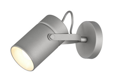 Luminosa Lighting Luminosa Fusion Spotlight 1L 1 X E27 Max 40W (Not Incl) Silver from B&Q