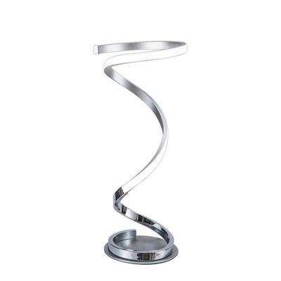 Luminosa Lighting Luminosa Helix Table Lamp 52Cm20W Led3000K1600LmPolished Chrome3Yrs Warranty from B&Q