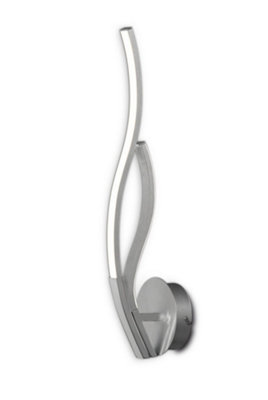 Luminosa Lighting Luminosa Corinto Wall Light12W Led3000K960LmSilver Chrome from B&Q