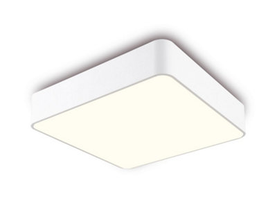 B&Q -  Luminosa Fusion Flush Ceiling Light 40Cm Square35W Led3000K2350LmWhite