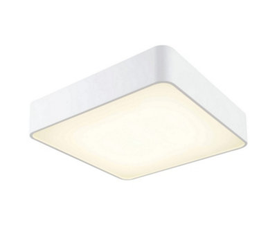 B&Q -  Luminosa Fusion Flush Ceiling Light 60Cm Square80W Led3000K5650LmWhite