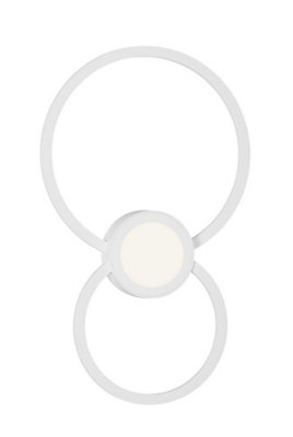 Luminosa Lighting Luminosa Mural Wall Lamp Circles24W3000K1440LmWhite from B&Q