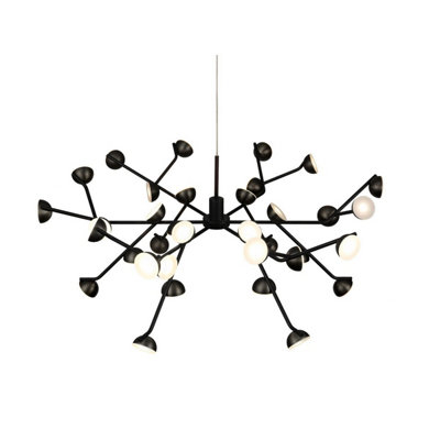 Luminosa Lighting Luminosa Adn 36 Light PendantRound 74Cm100W Led3000K7250LmBlack3Yrs Warranty from B&Q