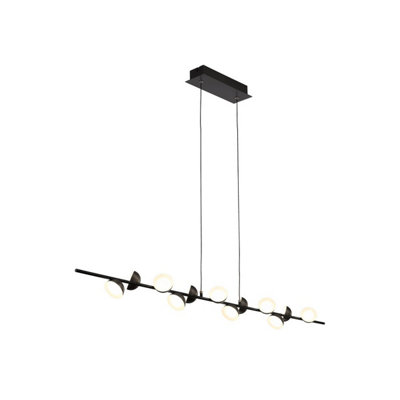 Luminosa Lighting Luminosa Adn 12 Light Linear Pendant 100Cm36W Led3000K2150LmBlack3Yrs Warranty from B&Q