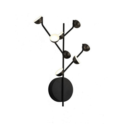 Luminosa Lighting Luminosa Adn 8 Light Wall Lamp24W Led3000K1600LmBlack3Yrs Warranty from B&Q