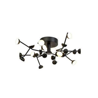 Luminosa Lighting Luminosa Adn 24 Light CeilingRound 65.8Cm72W Led3000K4600LmBlack3Yrs Warranty from B&Q