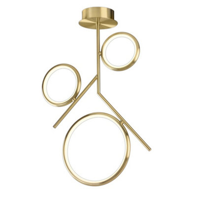 B&Q -  Luminosa Olimpia Ceiling36W Led3000K2700LmIp20Satin Gold