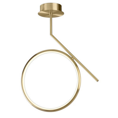 B&Q -  Luminosa Olimpia Ceiling25W Led3000K1875LmIp20Satin Gold