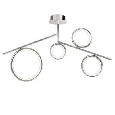 B&Q -  Luminosa Olimpia Ceiling42W Led3000K3150LmIp20Chrome