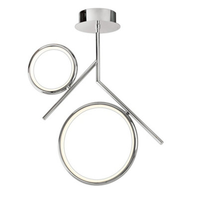 B&Q -  Luminosa Olimpia Ceiling30W Led3000K2250LmIp20Chrome