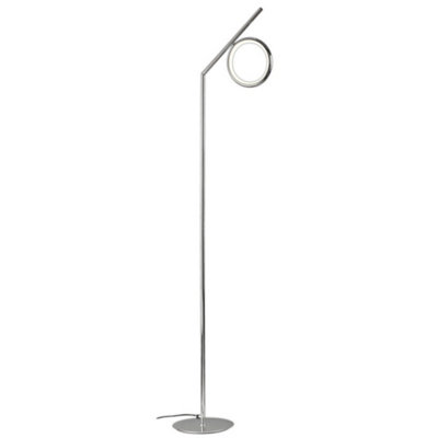 B&Q -  Luminosa Olimpia Floor Lamp12W Led3000K900LmIp20Chrome
