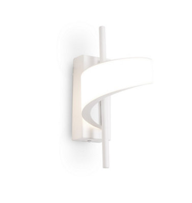Luminosa Lighting Luminosa Tsunami 1 Light Spiral Wall Lamp12W Led3000K900LmSand White from B&Q