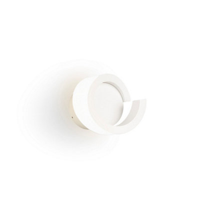 Luminosa Lighting Luminosa Tsunami 1 Light Round Wall Lamp12W Led3000K900LmSand White from B&Q
