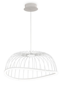 B&Q -  Luminosa Celeste Caged Ceiling Pendant 61Cm Round30W Led3000K2100LmWhite