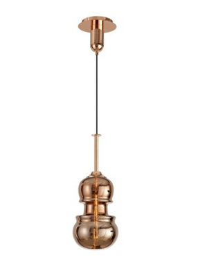 B&Q -  Luminosa Sonata Ceiling Pendant 22Cm Round1 X E27Copper