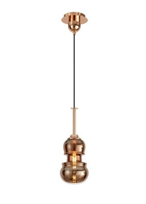 B&Q -  Luminosa Sonata Ceiling Pendant 15Cm Round1 X E27Copper