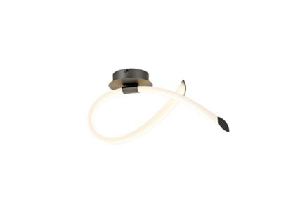 Luminosa Lighting Luminosa Armonia Wall Lamp LoopDimmable18W Led3000K1350LmTitaniumFrosted Acrylic from B&Q