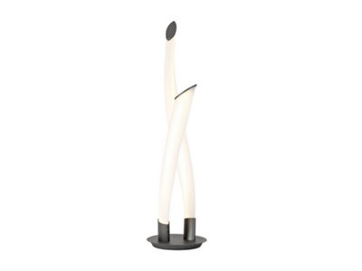 B&Q -  Luminosa Armonia 2 Light Table Lamp18W Led3000K1350LmTitaniumFrosted Acrylic
