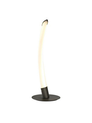 B&Q -  Luminosa Armonia 1 Light Table Lamp10W Led3000K750LmTitaniumFrosted Acrylic