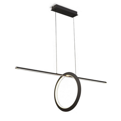 Luminosa Lighting Luminosa Kitesurf Loop Under Linear Pendant30W Led3000K2400LmBlack from B&Q