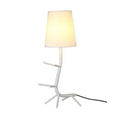 Luminosa Lighting Luminosa Centipede Table Lamp With Shade1 X E27White from B&Q