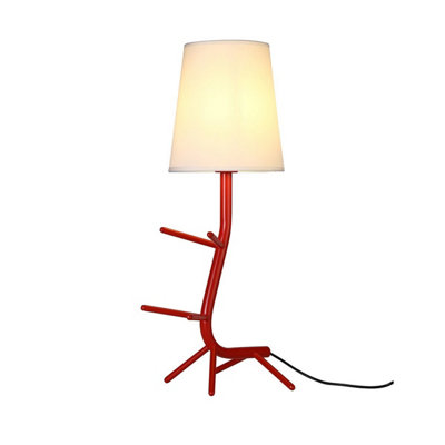 Luminosa Lighting Luminosa Centipede Table Lamp With Shade1 X E27Red / White from B&Q
