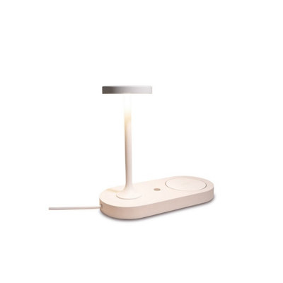 Luminosa Lighting Luminosa Ceres Table Lamp With Mobile Phone Induction Charger & Usb Charger6W Led3000K450LmWhite3Yrs Warranty from B&Q