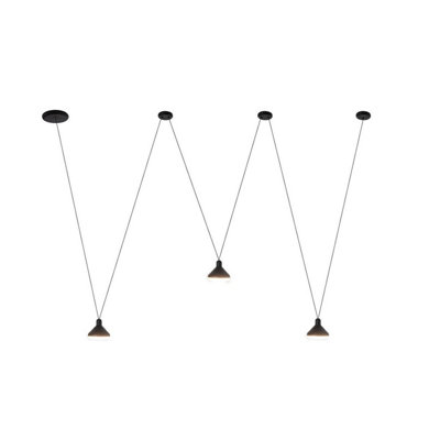 Luminosa Lighting Luminosa Antaras 3 Light Linear Pendant24W Led3000K1770LmBlack3Yrs Warranty from B&Q