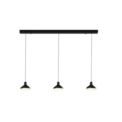 Luminosa Lighting Luminosa Antaras 3 Light Linear Bar Pendant24W Led3000K1770LmBlack3Yrs Warranty from B&Q