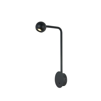 Luminosa Lighting Luminosa Eyes Wall Lamp Switched6W Led3000K390LmSand Black3Yrs Warranty from B&Q