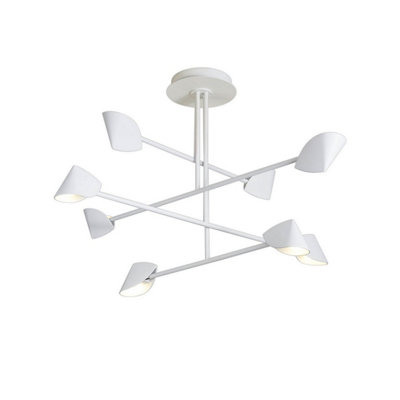 Luminosa Lighting Luminosa Capuccina 8 Light Fixed Pendant61.5W Led3000K4000LmWhite3Yrs Warranty from B&Q