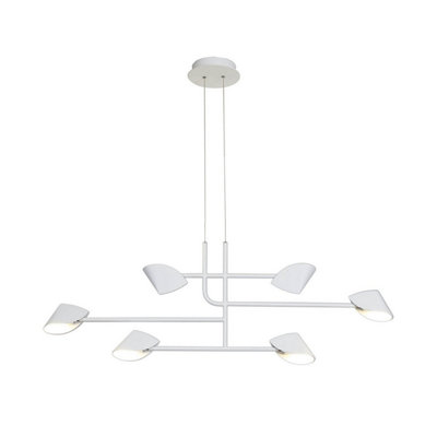 Luminosa Lighting Luminosa Capuccina 6 Light Linear Pendant45W Led3000K3100LmWhite3Yrs Warranty from B&Q